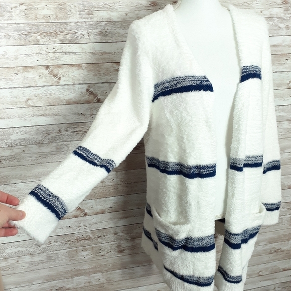 Style & Co Plush Open Front Cardigan XL Ivory D - Picture 2 of 5